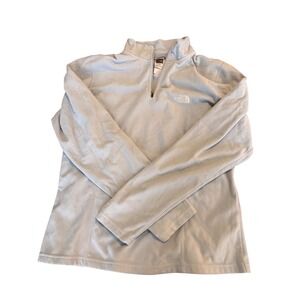 The North Face Womens Half Zip Fleece Pullover Light Blue Size L